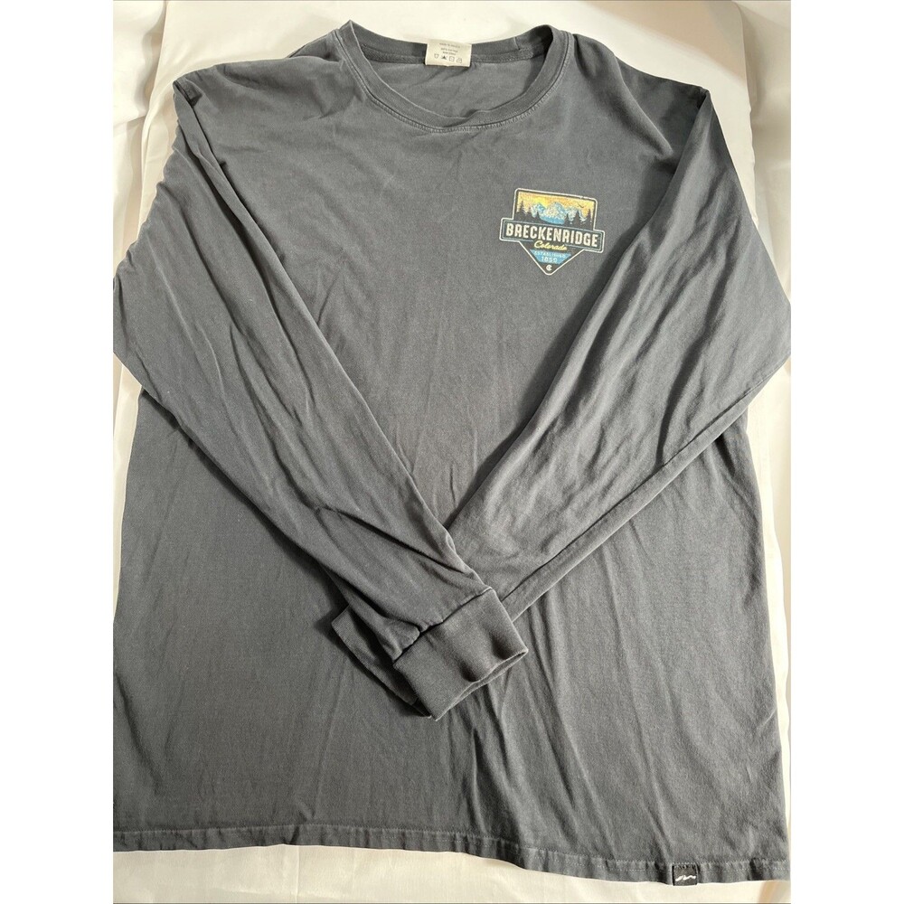 Tech Styles T-Shirt Men’s L Black Long Sleeve Top Shirt Breckenridge Colorado